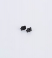 Pair of End Caps for Arc LED Micro LED Profile (Black)